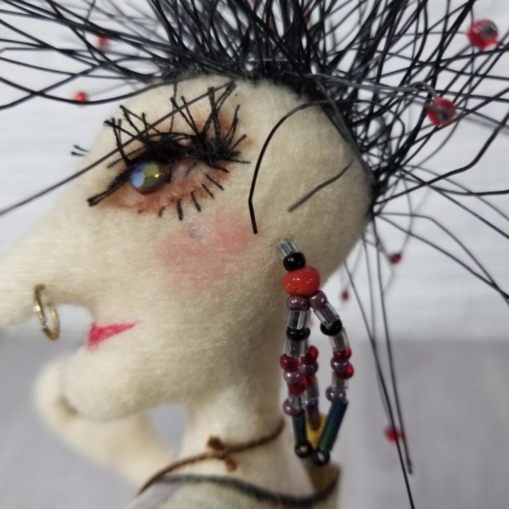 Punk Rocker Art decor doll - Picture 1 of 16